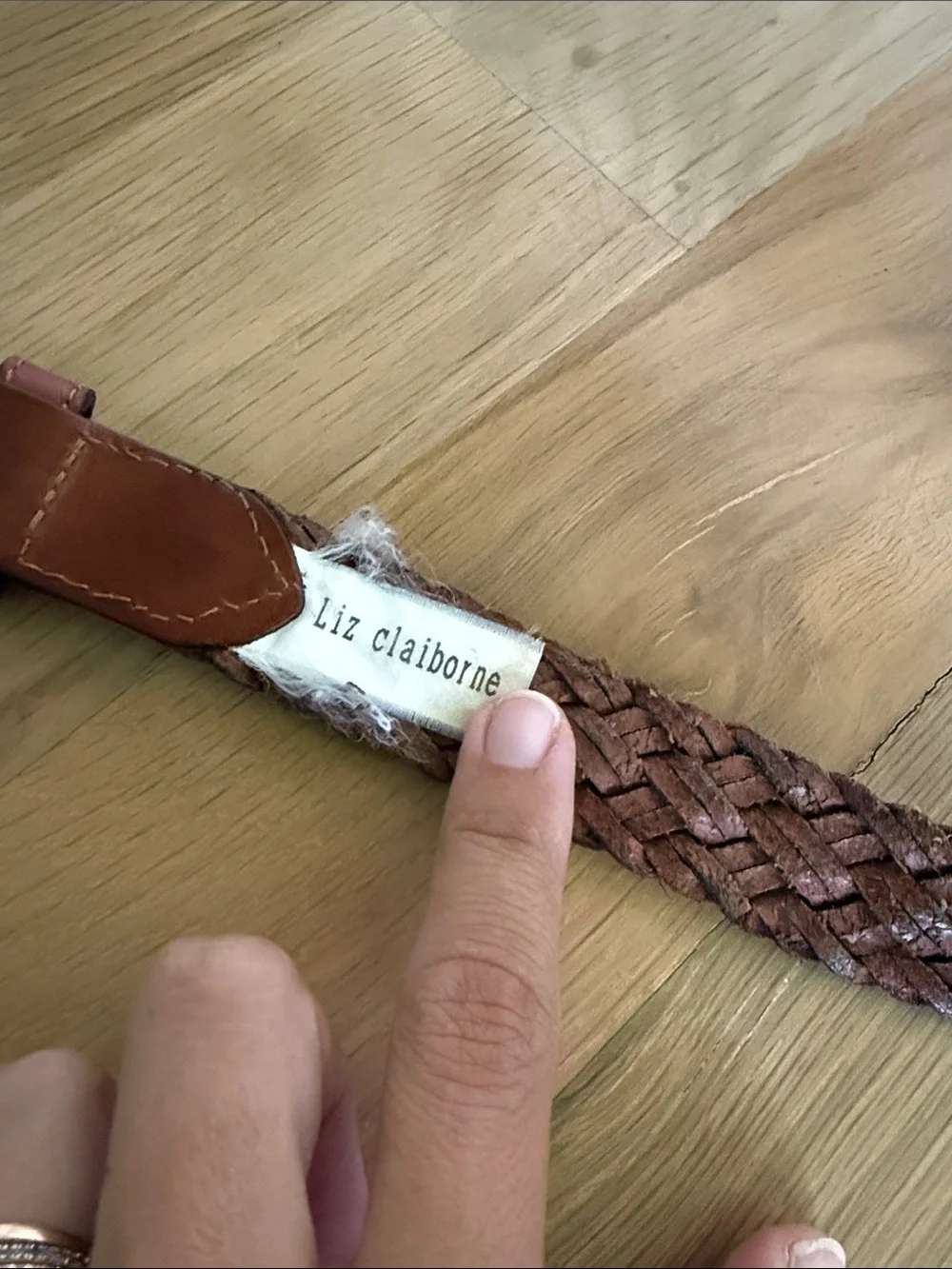 Vintage Liz Claiborne Braided Leather Belt
